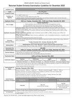 [Medical & Science Course] International Entrance Examination Guidelines for December 2025